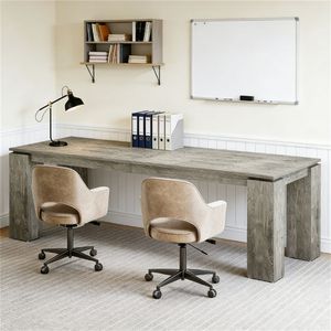 Scrivania Rettangolare Doppia per Ufficio, per Conferenze o Scrittura, Scrivania per Computer Resistente - Product Image 1