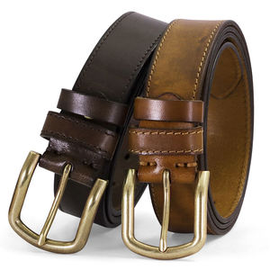 Cinturón de Cuero Genuino para Hombre, 3.5CM de Ancho, Capa Superior de Piel de Vaca Pura, Moderno, Simple, Versátil, Casual, con Hebilla de Aguja - Product Image 6