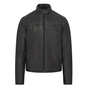 ออกแบบโลโก้ตามสั่ง เสื้อแจ็คเก็ตหนังบุใยสังเคราะห์สำหรับผู้ชาย เสื้อโค้ทกันหนาวคุณภาพสูง สำหรับใส่กลางแจ้ง เสื้อแจ็คเก็ตฤดูหนาว - Product Image 2