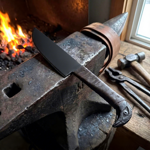 Cuchillo de Caza Vikingo Medieval de Venta Caliente, Forjado a Mano con Mango Envuelto en Cuero para Camping, Grado DIY, OEM Personalizable - Product Image 2