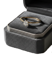 Bague fine en or jaune massif 10K 14K 18K avec diamant de laboratoire rond brillant de 0,25 carat, sertie à griffes, petite bague de fiançailles ou de promesse