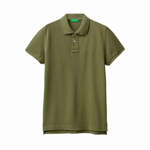 Summer Casual Men's Short Sleeve for Shirt Polyester/Cotton Breathable Quick Dry Solid Color Custom Printed Logo Anti-Pilling - Product Image 1