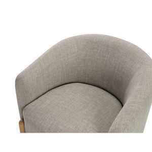 Poltrona con Gambe in Legno Massello e Struttura Resistente, Stile Contemporaneo, Comfort per Soggiorno, 1 Pezzo in Rivestimento Color Taupe - Product Image 4