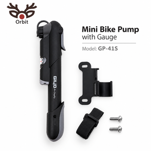 GIYO GP-41S ปั๊มลมจักรยานขนาดเล็กพร้อมเกจวัดแบบพกพา MTB จักรยานเสือหมอบเครื่องเติมลมพรีสต้าและวาล์วชเรเดอร์ - Product Image 1