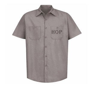 Chemise de travail pour hommes mécaniciens en coton, uniforme de course, manches courtes, broderie, tenue d'équipe de garage, fournisseur 2026, chemise de mécanicien - Product Image 1