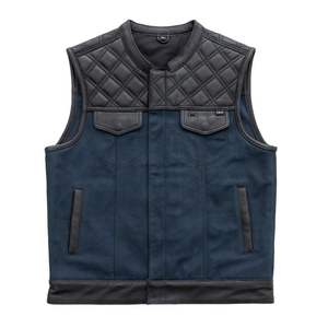 Gilet de club de motards en denim - Product Image 1