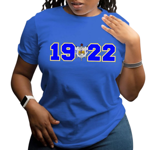 เสื้อยืดลายตราประจำปี Sigma Gamma Rho สำหรับผู้หญิง แขนสั้น คอกลม ผ้าฝ้าย สไตล์ลำลอง สตรีทแวร์ ขายส่ง - Product Image 3