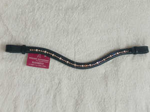 Brida de caballo de cuero genuino de alta calidad Crystal Bling Brow Band Fabricante mayorista - Product Image 4