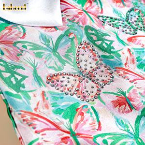 DR4528 – Robe pour filles en taffetas floral coupe trapèze – Imprimé multicolore - Product Image 5