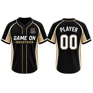Nouveau maillot de baseball imprimé personnalisé pour homme, respirant, 100% polyester, manches courtes, logo personnalisé, grande taille - Product Image 4