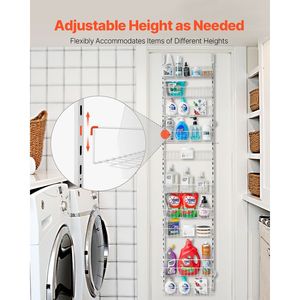 Regolabile a 10 livelli sopra la porta organizzatore dispensa appendiabiti per l'organizzazione della cucina - Product Image 3