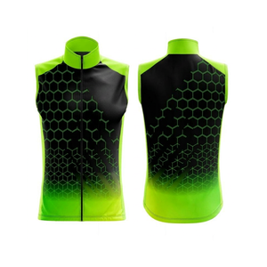 Chaleco de Ciclismo Sublimado Personalizado Sin Decoloración, Chaqueta de Ciclismo sin Mangas Resistente, Transpirable y Cortavientos para Equipo de Ciclismo - Product Image 1