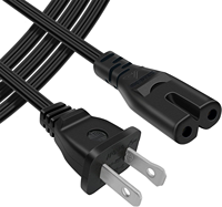 Câble d'alimentation CA C7 à 2 broches en forme de 8 pour TV, Xbox, PS3, PS4, PS5, homologué ETL, 1,8 m, cordon d'alimentation IEC C7 pour haut-parleur multimédia