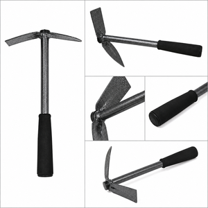 Bêche en acier au carbone avec manche en acier soudé et poignée en caoutchouc pour le jardinage, le désherbage, le labourage et les travaux agricoles - Product Image 2