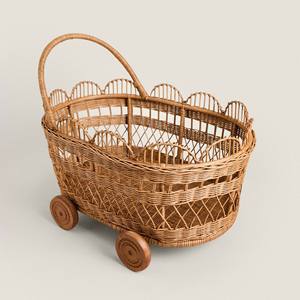 Cochecito de muñecas de ratán tejido a mano, buenos precios, juguetes interactivos para niños, lindos cochecitos de muñecas. - Product Image 2