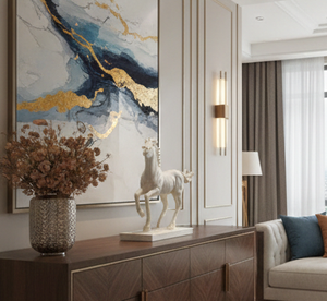 Statue de cheval en marbre blanc onyx, sculpture de cheval en pierre de marbre - Product Image 2