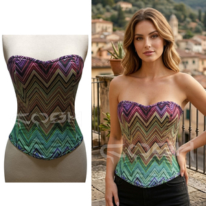 Corsé de Satén Sublimado con Estampado Digital Personalizado y Cierre Lateral |   Disponible en tallas grandes también - Product Image 6
