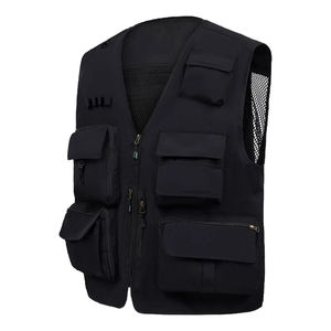 Chaleco Táctico Multibolsillos Verde Oliva para Hombre, Cierre de Cremallera, Transpirable, para Actividades al Aire Libre, Informal, para Verano - Product Image 6