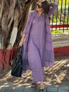 OFFRE SPÉCIALE ÉTÉ NOUVELLE COLLECTION SALWAR KAMEEZ EN TROIS PIÈCES AVEC DUPATTA EN CHANDERI, TISSU RAYON SLUB IMPRIMÉ, SÉCHAGE RAPIDE, STYLE FORMEL - Product Image 4