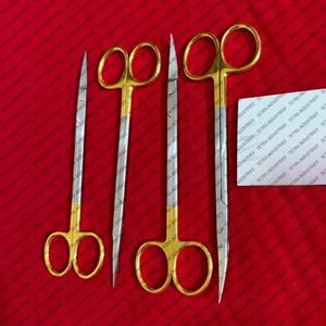 Juego de tijeras quirúrgicas Premium TC Kelly de 4 piezas, 16 cm, rectas y curvas, de acero inoxidable y carburo de tungsteno, con certificación CE - Product Image 4