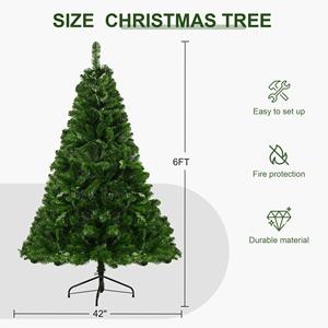 ต้นคริสต์มาสสไตล์มินิมอลแบบนอร์ดิก ขนาด 6 ฟุต ต้นไม้ประดิษฐ์ ทนทาน ป้องกันไฟไหม้ ของตกแต่งวันหยุด - Product Image 2