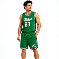 Conjuntos de Camisetas y Pantalones Cortos de Baloncesto Personalizados al por Mayor para Hombre, Uniformes de Baloncesto de Alto Rendimiento 100% Poliéster