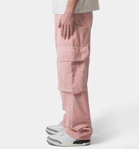 กางเกงคาร์โก้คอร์ดูรอยวินเทจทรงหลวมสไตล์สตรีทแวร์สำหรับผู้ชายและผู้หญิง  ผ้าเชนิลล์  ทรงขาบาน  เหมาะสำหรับกิจกรรมกลางแจ้ง - Product Image 4