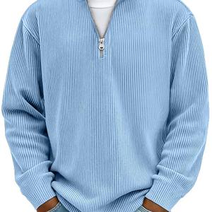 Sweat-shirt personnalisé à quart de zip, coupe ample, prix d'usine pour les marques américaines - Product Image 3
