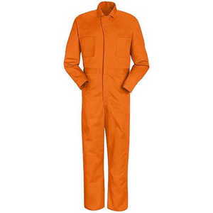 Overol de Trabajo de Algodón Naranja para Hombre, Uniforme de Alta Visibilidad para Uso Industrial - Product Image 1