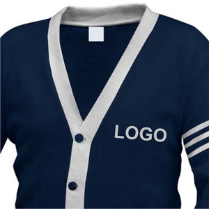Suéter Cárdigan Varsity Bordado Personalizado, Unisex, Tejido, con Botones, Estilo Casual Urbano, OEM, Uniforme Escolar - Product Image 2