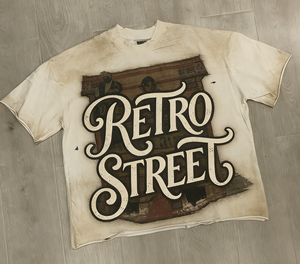 เสื้อยืดกราฟิกแบบกำหนดเอง ล้างสีแบบแอซิด ประดับเพชร ผ้าฝ้าย ทรงโอเวอร์ไซส์ แบบครอป พิมพ์ลายด้วยเทคนิค DTG สไตล์สตรีทแวร์ ย้อนยุค เสื้อยืดผู้ชาย - Product Image 2