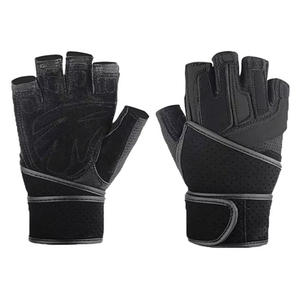 Guantes de Gimnasio de Cuero con Soporte para Muñeca, Protección Acolchada en la Palma, Diseño Transpirable para Deportes al Aire Libre, Levantamiento de Pesas, Cross Training - Product Image 1