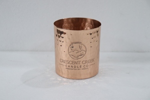 Hand Hammered Polished Copper Candle Jar with lid and customized Printed Box Natural Finish Luxury Copper Candle Jar for gift - Product Image 4