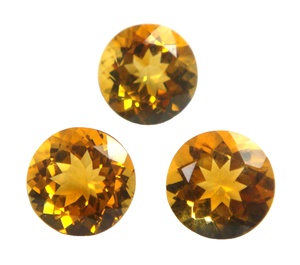 Gemas PDM de citrino amarillo, hechas a mano, de forma redonda brillante, con corte facetado, piedras preciosas sueltas para joyería a precio de mayoreo. - Product Image 3