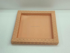 ถาดเสิร์ฟไม้ทรงสี่เหลี่ยมถาดเสิร์ฟพร้อมแม่พิมพ์ MDF สีสันสดใสจากอินเดีย - Product Image 3