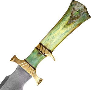 Handmade Hunting Knife with Leather Sheath Hand Forged Damascus Steel Fixed Blade Bowie Knife Fixed Blade Knives for Outdoor - Product Image 4