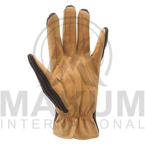 Gants en cuir longs jusqu'au poignet, non doublés, thermiques, pour l'hiver, style uni, pour l'extérieur - Product Image 5
