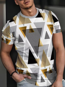 T-shirt à imprimé ange pour hommes, col rond, décontracté, été, design graphique numérique, doux, confortable, respirant, à porter au quotidien - Product Image 3