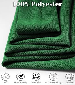 Polo à manches courtes vert pour femme, couleur unie, respirant, tricoté, décontracté - Product Image 4