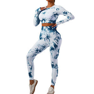 Pantalones de Yoga Tie-Dye Resistentes al Agachamiento – Leggings de Compresión Sin Costuras con Control de Abdomen para Mujer - Product Image 2