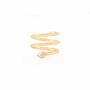 New Style Handmade Collection of 100% Natural Diamond Spiral <b>Wrap</b> Ring For <b>Wedding</b> K14 Solid Yellow Gold Unique Designer Jewelry - Product Image 1