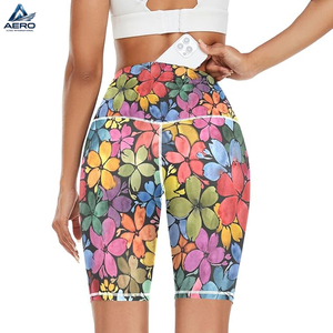 Shorts de sport pour femmes, tendance, de haute qualité, imprimés par sublimation multicolores, prix usine, best-seller. - Product Image 2