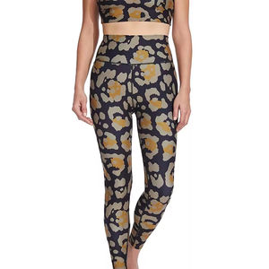 Best Selling Women's Gym & Fitness Wear Slim-Fit Plus Size Yoga Set Printed Solid <b>Pattern</b> <b>Leggings</b> Shorts-Waist Logo Best Price - Product Image 5