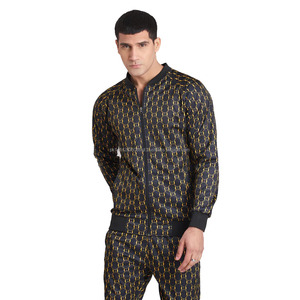 High Quality <b>Men</b> Custom Sublimation Printed Tracksuit Set <b>Men</b> Polyester <b>Bomber</b> <b>Jacket</b> & Jogging Trouser Tracksuit Set - Product Image 4