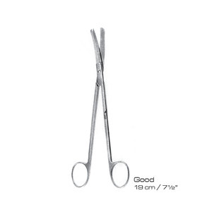Bonne paire de ciseaux chirurgicaux 19 cm (7,5 pouces) en acier inoxydable, instrument de chirurgie générale, classe I, certifié CE - Product Image 2