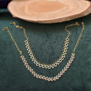 24K Gold Plated Bridal Jewelry Set-3 Piece Fine Fashion Earring Set for Daily Wear - Product Image 3