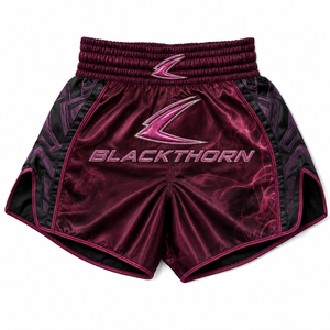 Pantalones Cortos de Muay Thai MMA para Hombre, OEM, Satinados, Bordados, Cintura Media, Cierre con Cordón, Deportivos, 100% Poliéster, Secado Rápido - Product Image 5