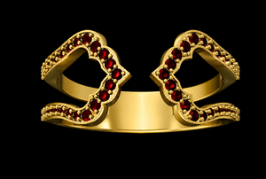 Anillo de Compromiso Apilable de Plata de Ley 925 con Zirconia Engastada en Oro de 18k, Hecho a Mano, Piedra de Nacimiento de Enero, para Ella - Product Image 2