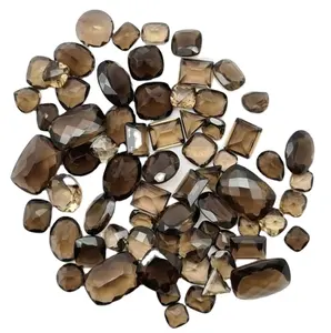 Natural Smokey Quartz Mix Shape Faceted Cutting Mix Sizes Lot Excellent Quality Loose Gemstone Best For Jewelry Making