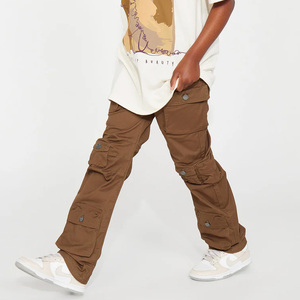 กางเกงคาร์โก้แฟชั่นสำหรับเด็กกางเกงคาร์โก้ผ้าฝ้ายสีพรีเมี่ยมกางเกงคาร์โก้เข้ารูปใส่สบาย - Product Image 2